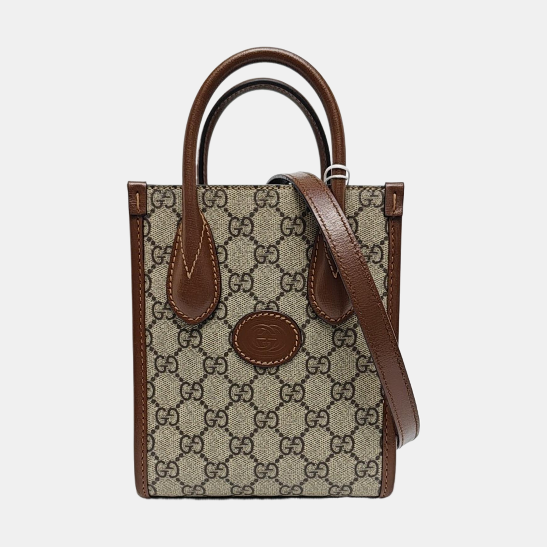 Retro Mini Monogram Coated Canvas Beige