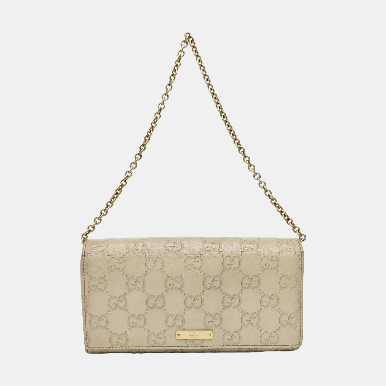 Monogram Calfskin Top Handle Bag Beige