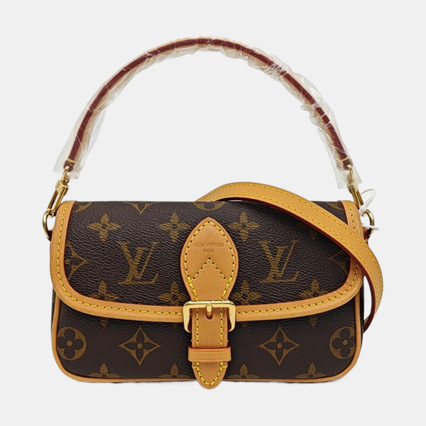 DIANE Nano Monogram Coated Canvas Brown