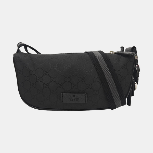 Monogram Canvas Shoulder Bag Black