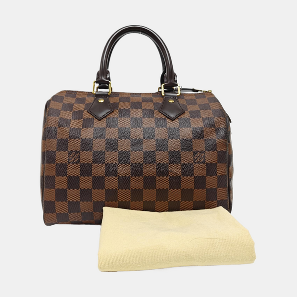 SPEEDY 25 Damier Ebene Coated Canvas Brown