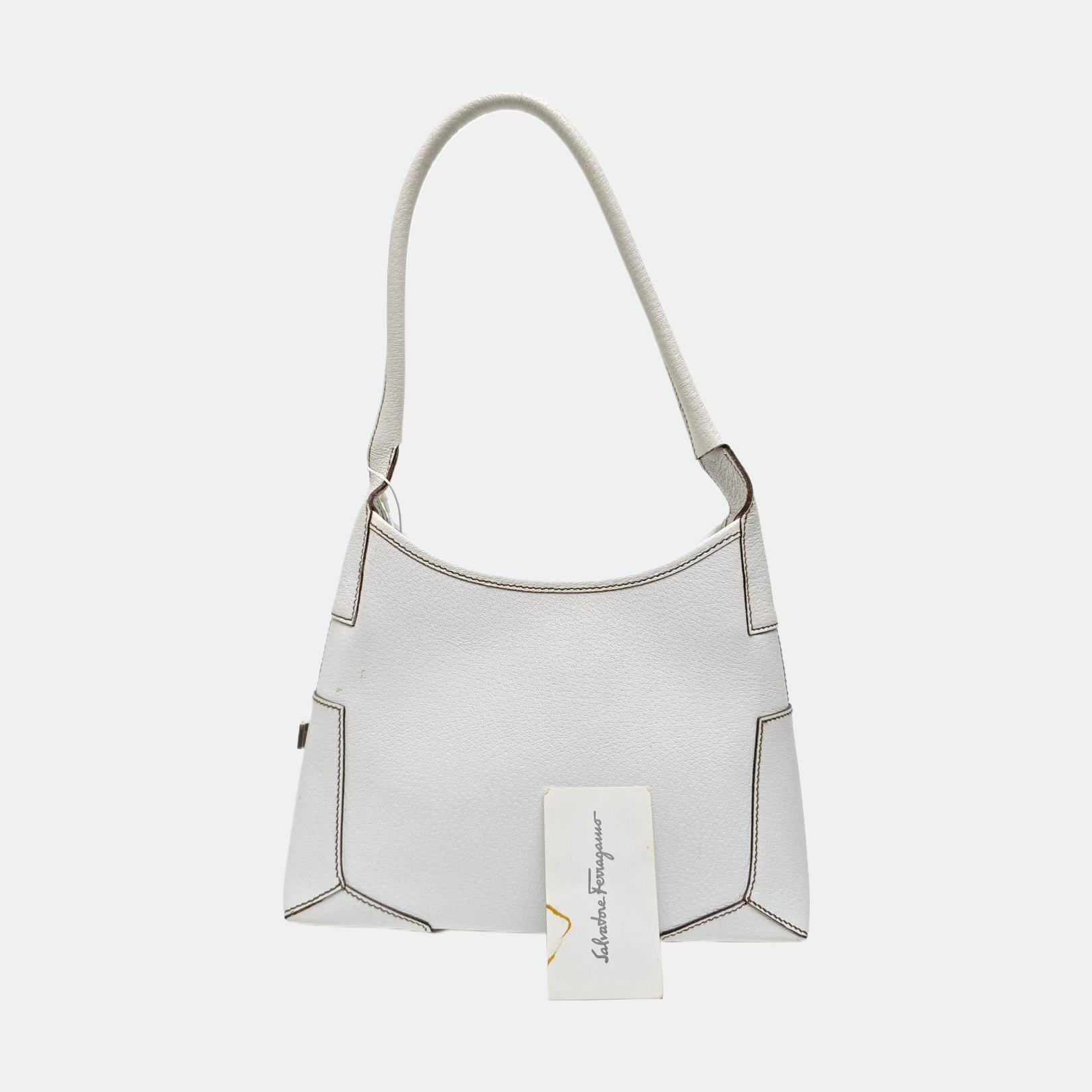 Calfskin Top Handle Bag White