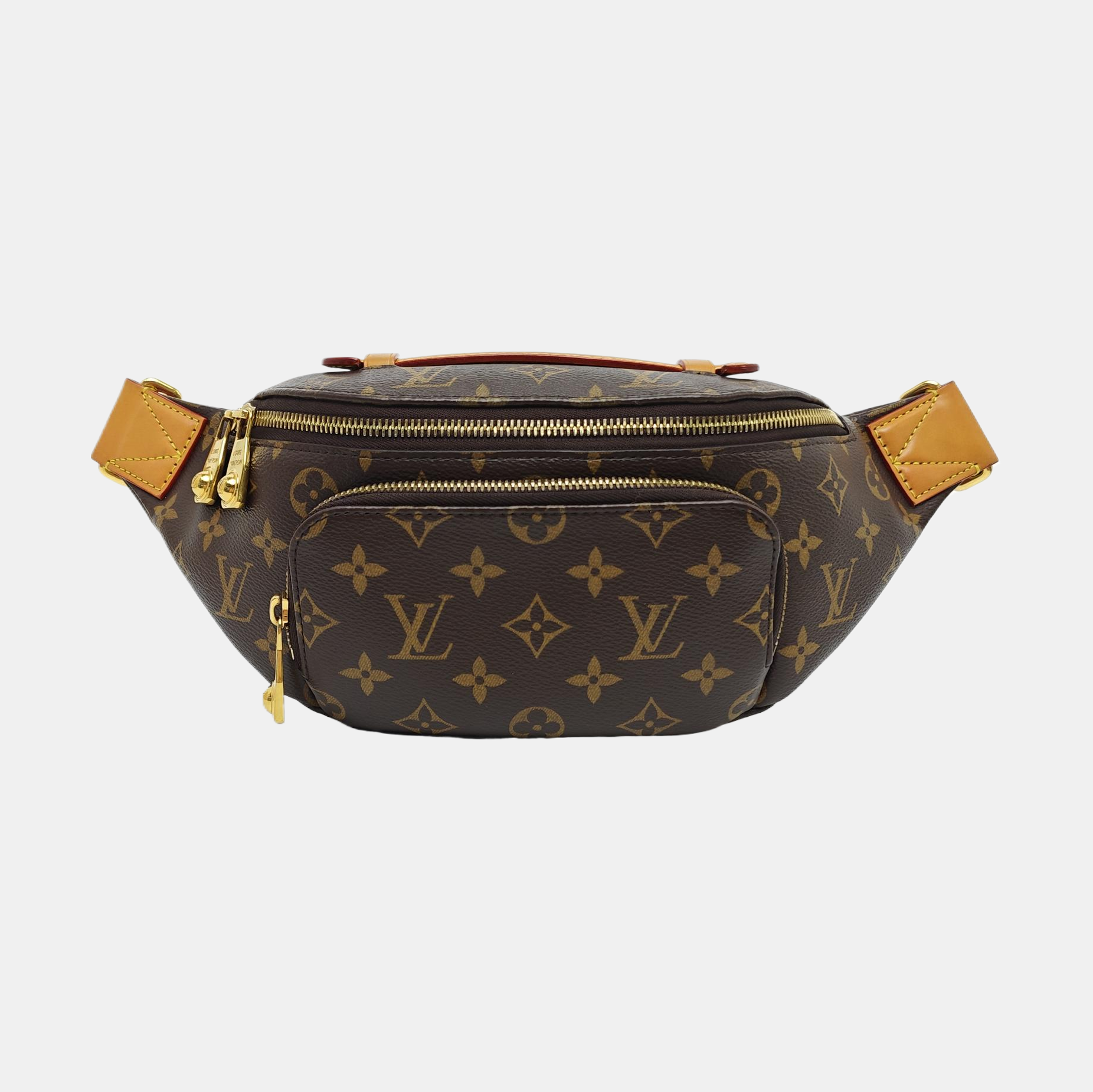 RUSH Monogram Coated Canvas Brown