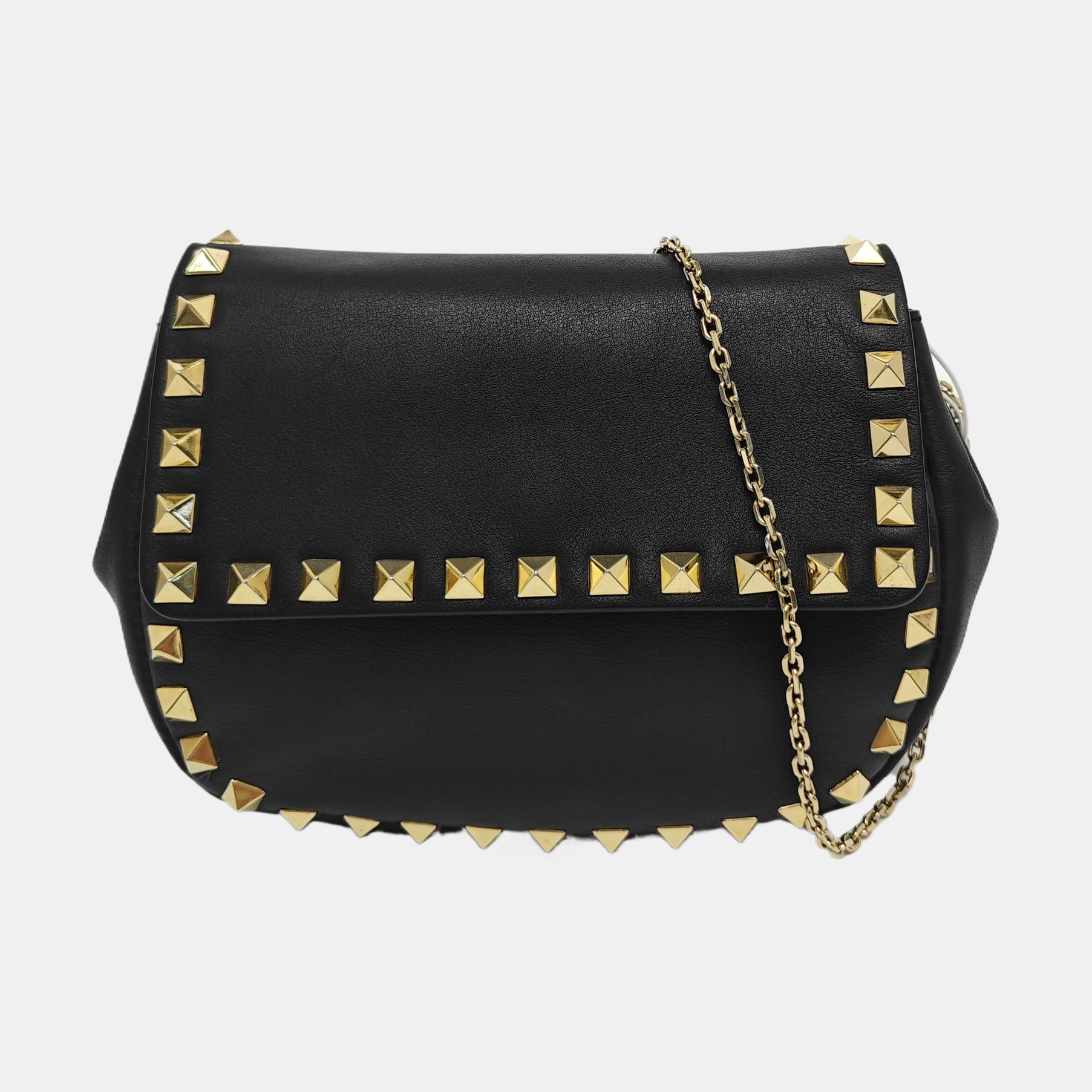 Rockstud Calfskin Black