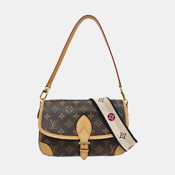 DIANE Monogram Coated Canvas Brown