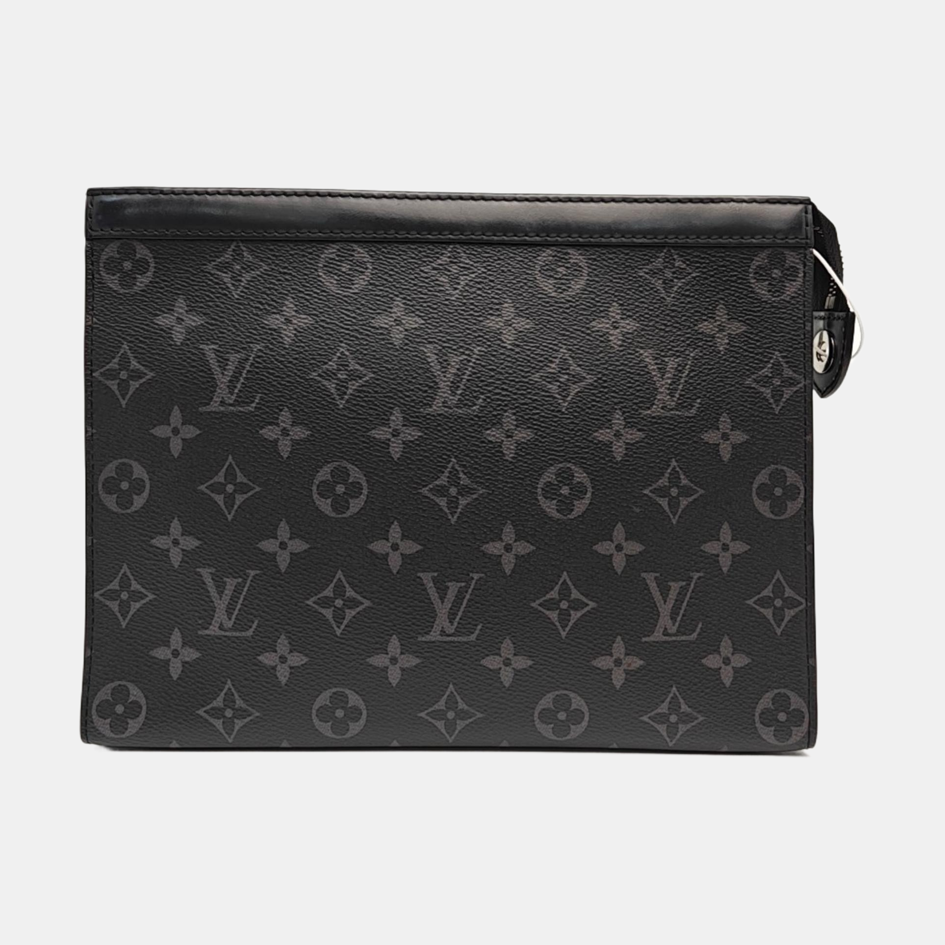 Pochette Voyag MM Monogram Coated Canvas Black