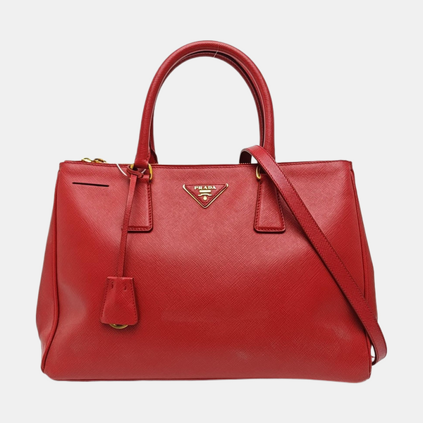 Galleria Large Saffiano Calfskin Red