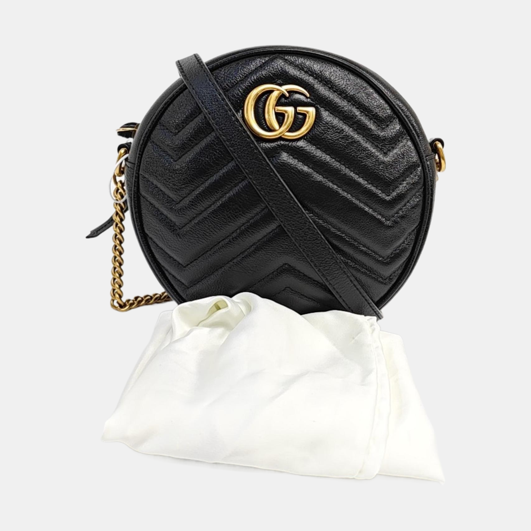 GG Marmont Mini Quilted Calfskin Black