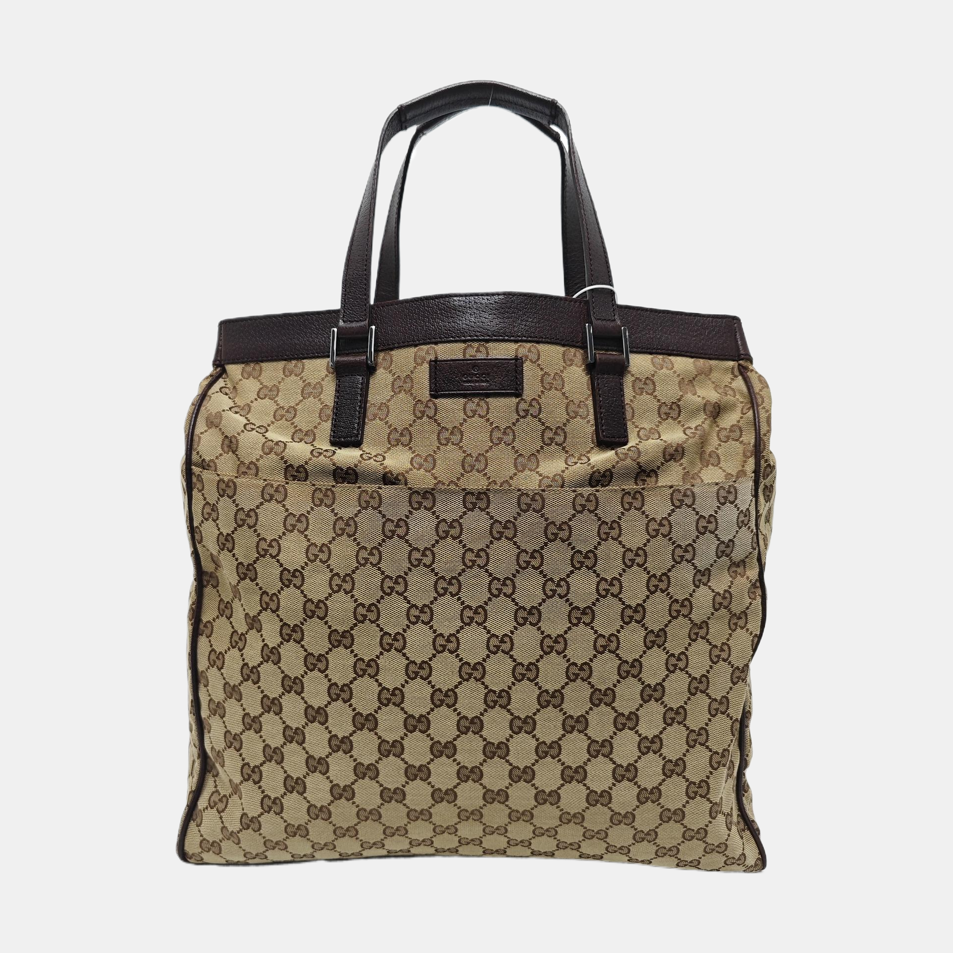 Monogram Canvas Tote Bag Beige