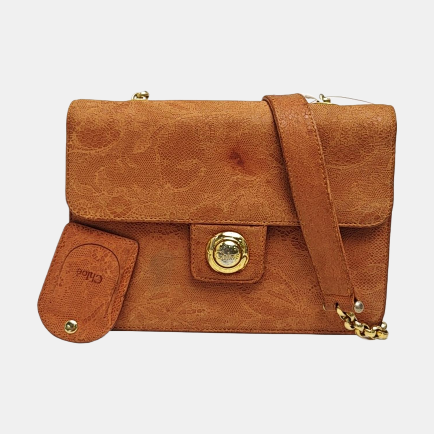 Calfskin Shoulder Bag Brown