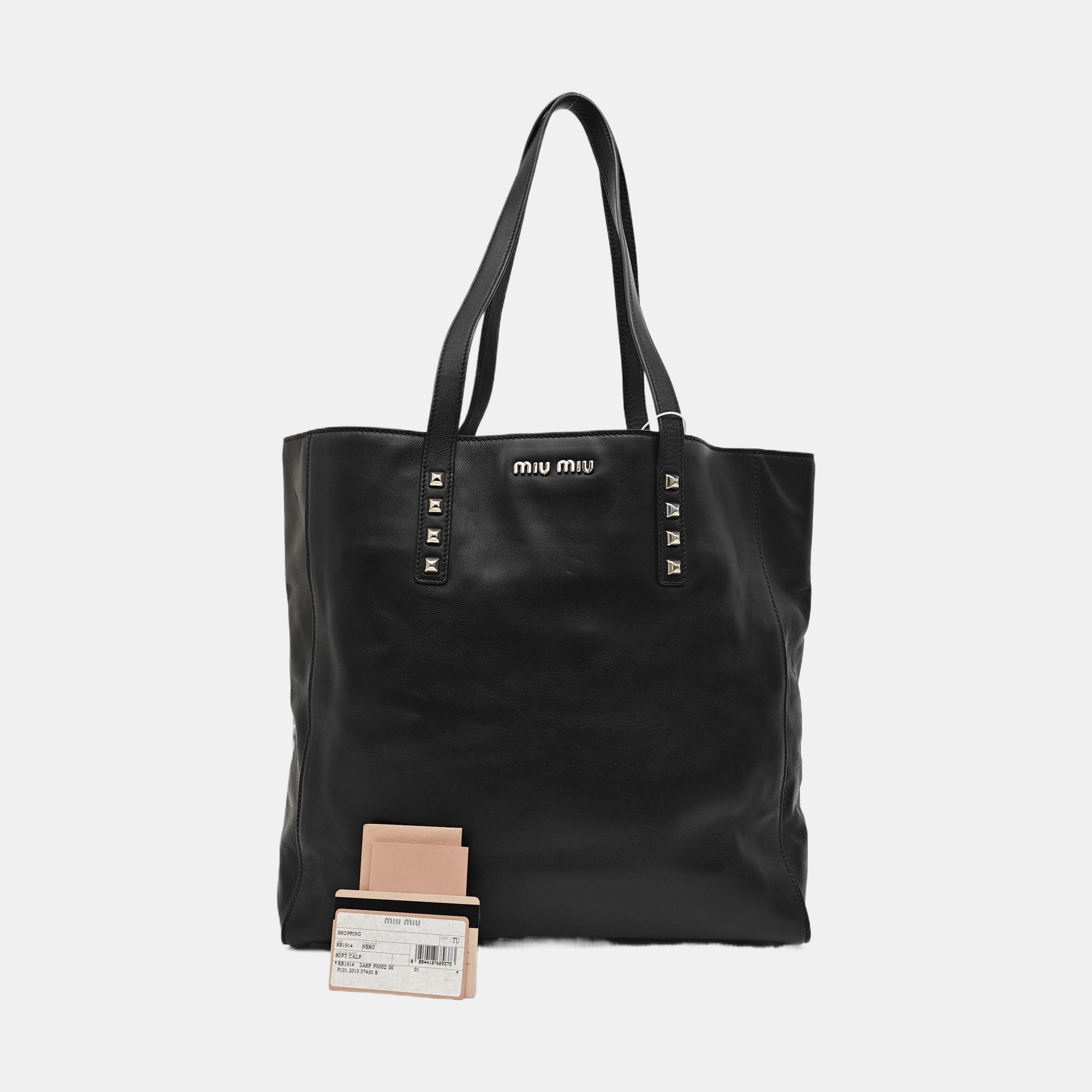 Calfskin Tote Bag Black