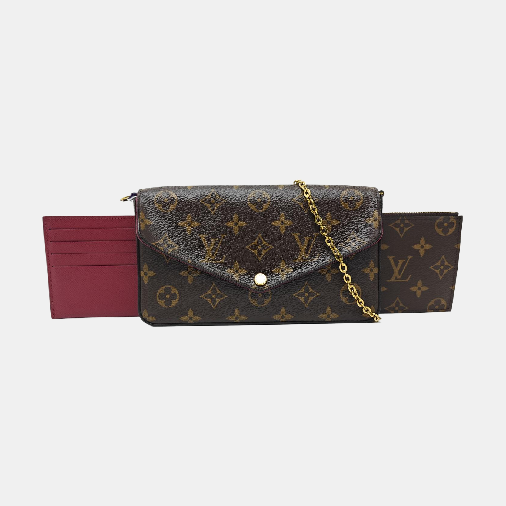 FÉLICIE Monogram Coated Canvas Brown