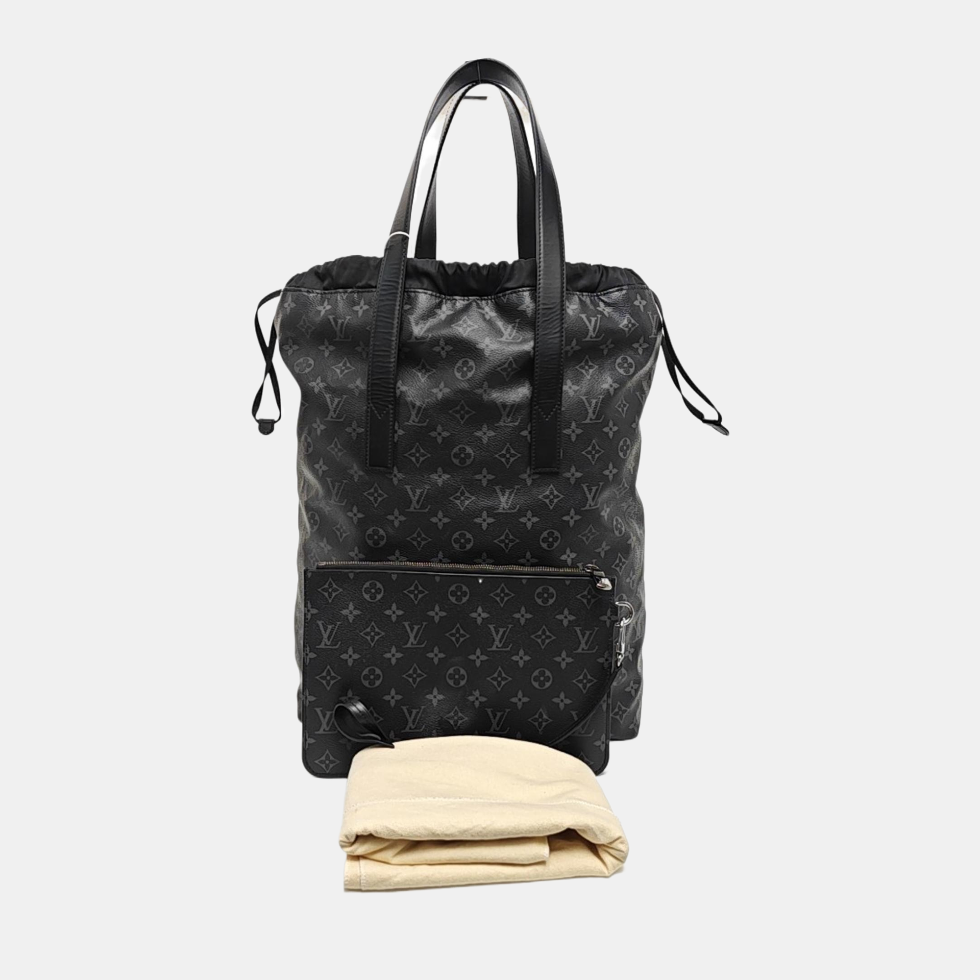Monogram Coated Canvas Bucket Bag Black