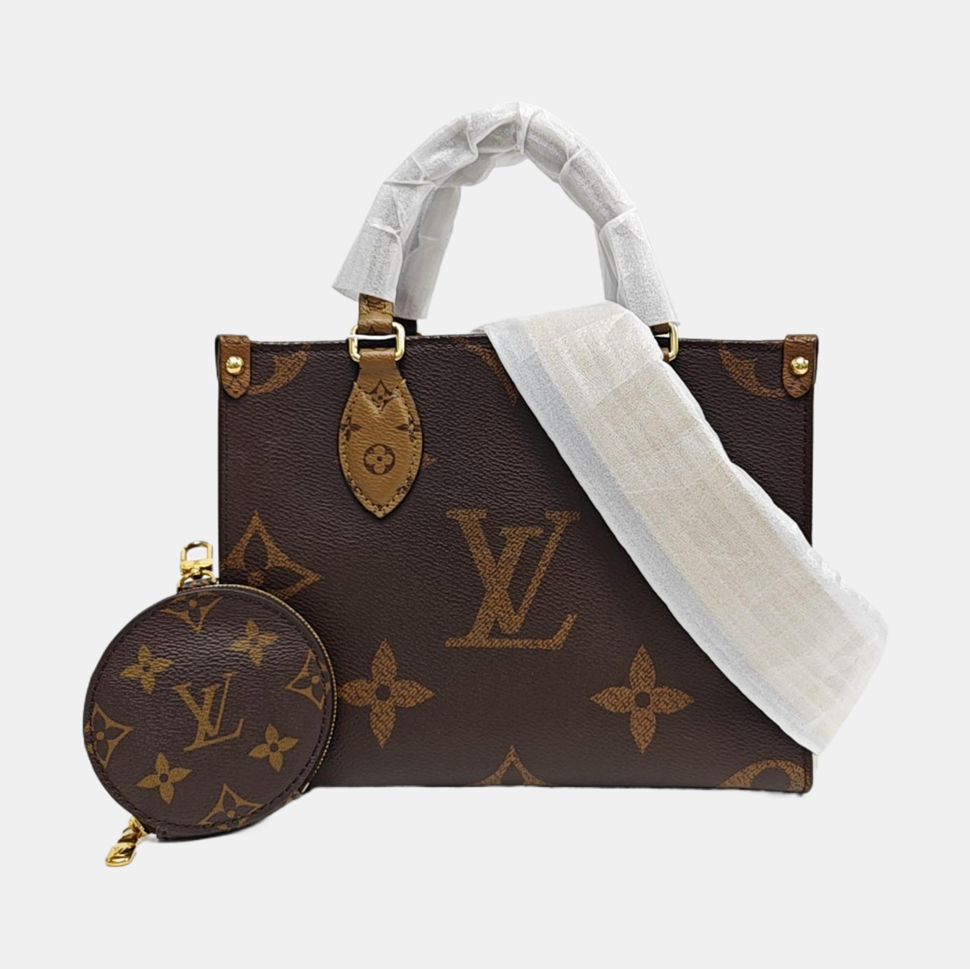 ONTHEGO PM Monogram Coated Canvas Brown