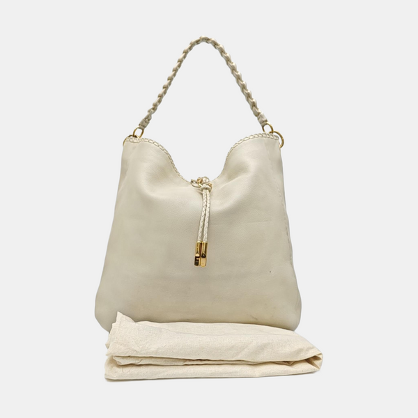 Calfskin Top Handle Bag White