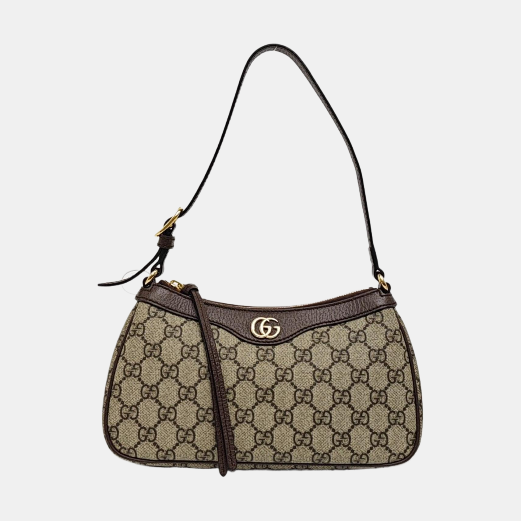 Ophidia Small Monogram Coated Canvas Brown