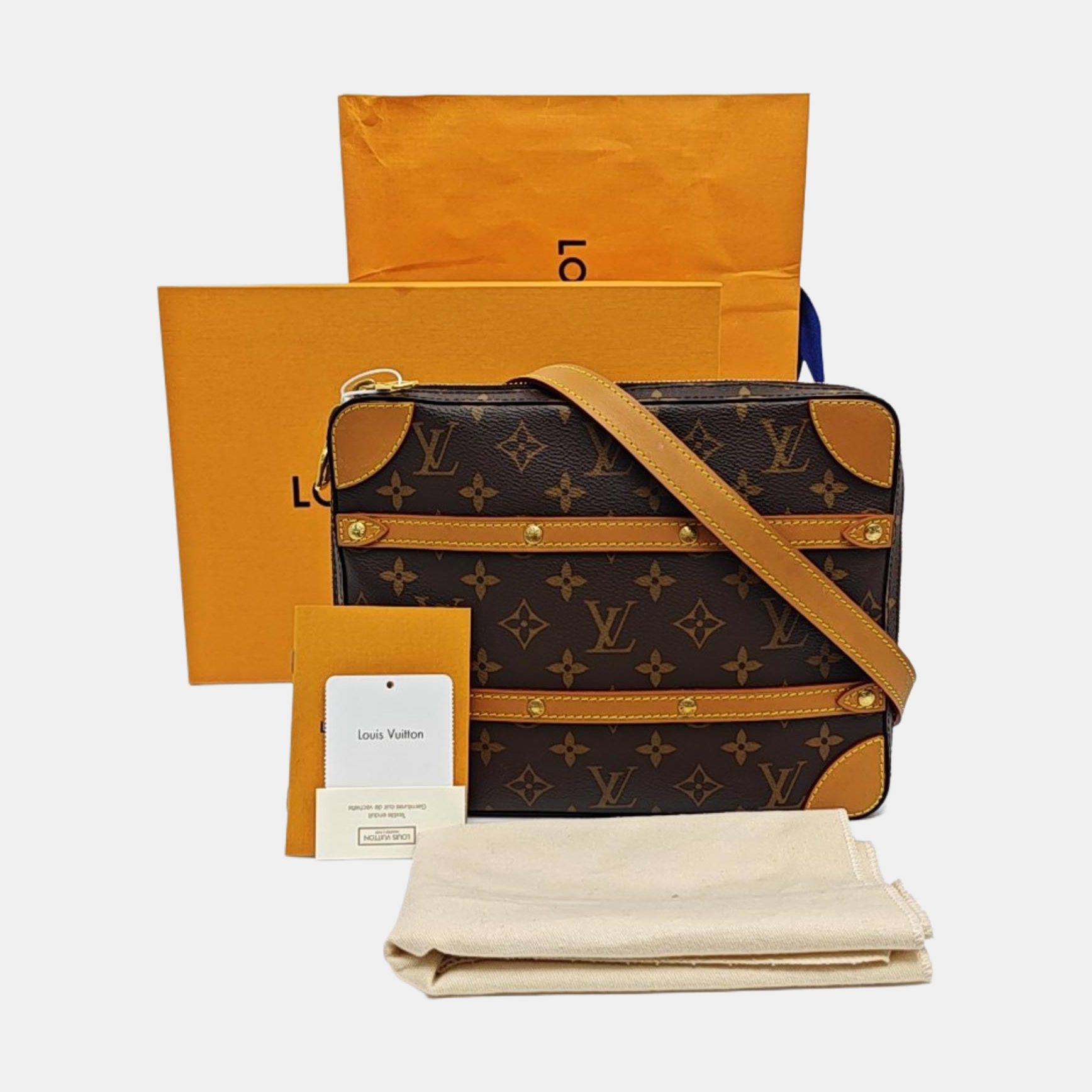 SOFT TRUNK PM Monogram Coated Canvas Brown