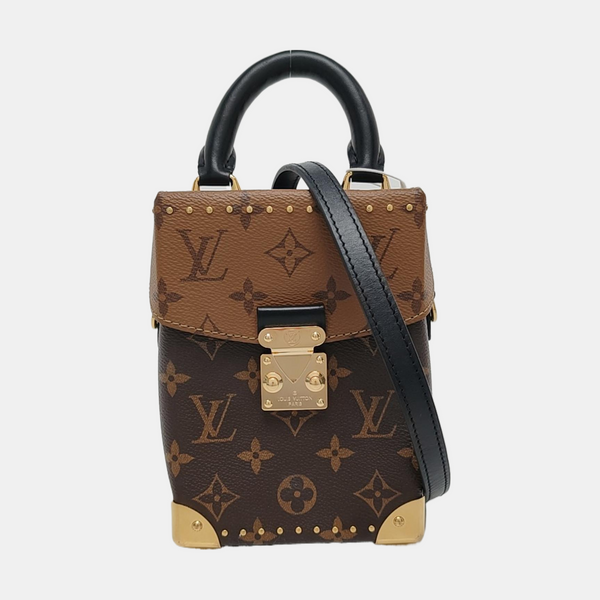 CAMERA BOX Monogram Coated Canvas Brown
