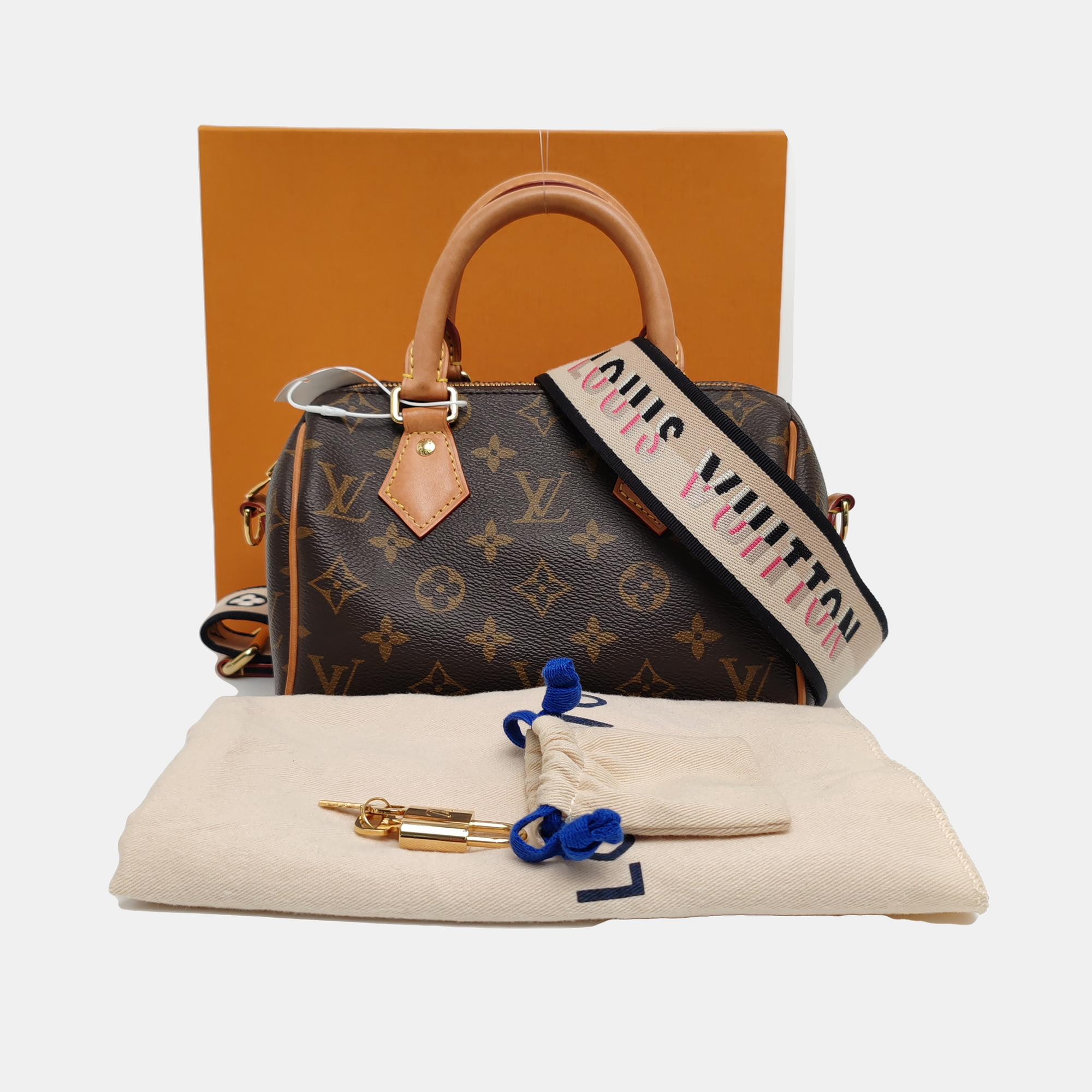 SPEEDY 20 Monogram Coated Canvas Brown