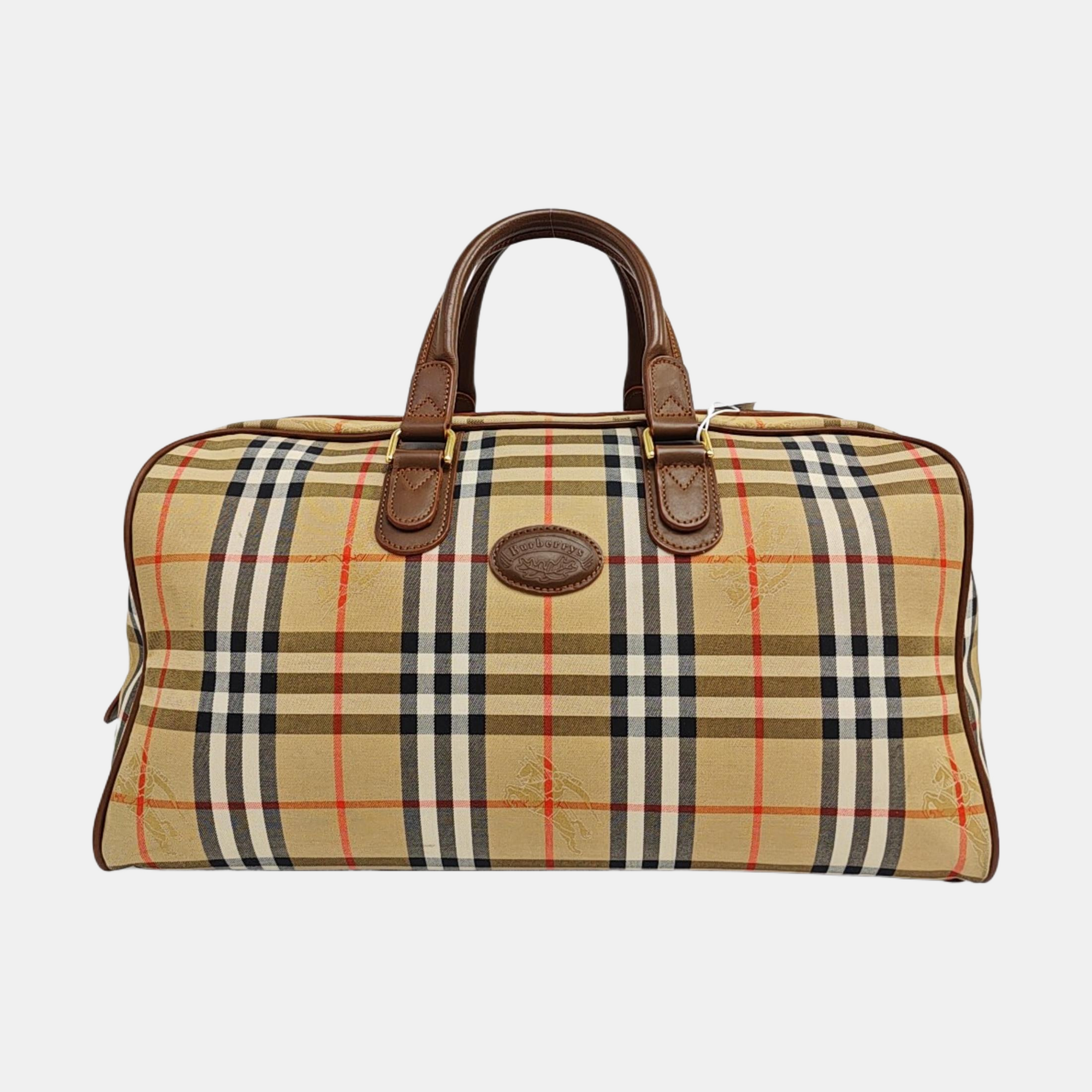 Canvas Top Handle Bag Brown