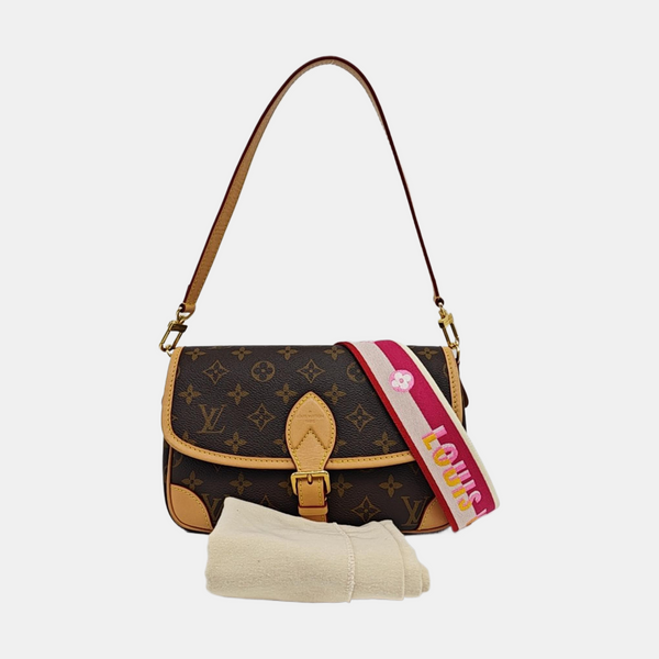 DIANE Monogram Coated Canvas Brown