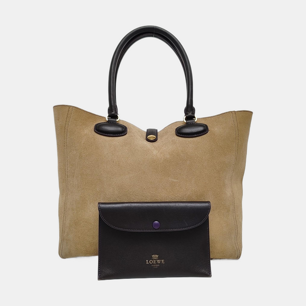 Suede Shoulder Bag Beige