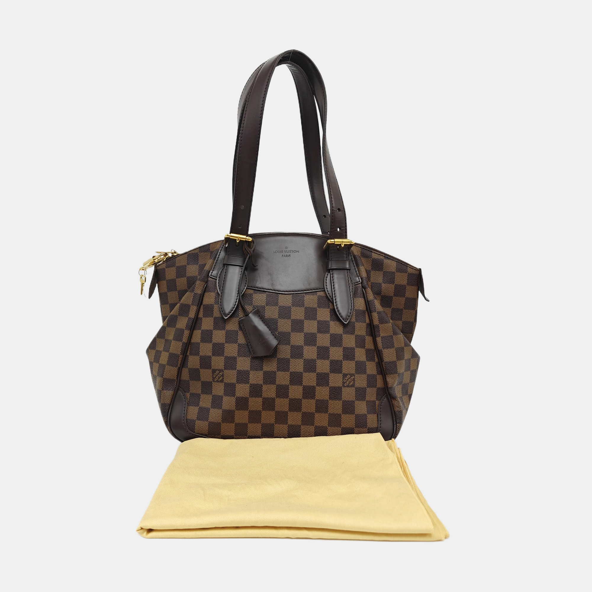 VERONA MM Damier Ebene Coated Canvas Brown