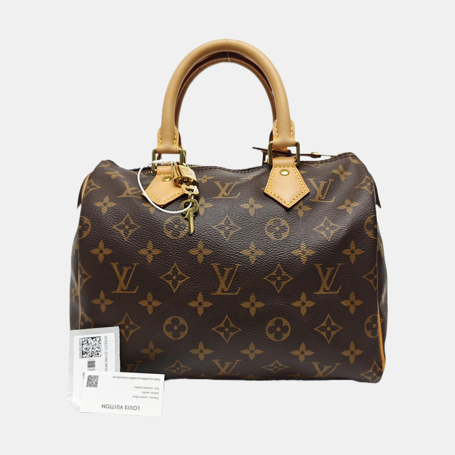 SPEEDY 25 Monogram Coated Canvas Brown