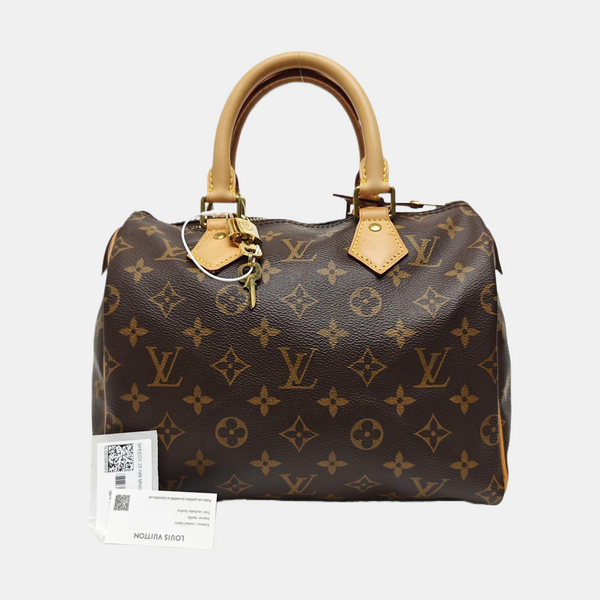 SPEEDY 25 Monogram Coated Canvas Brown