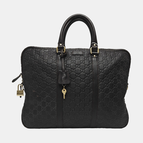 Signature Monogram Calfskin Brown