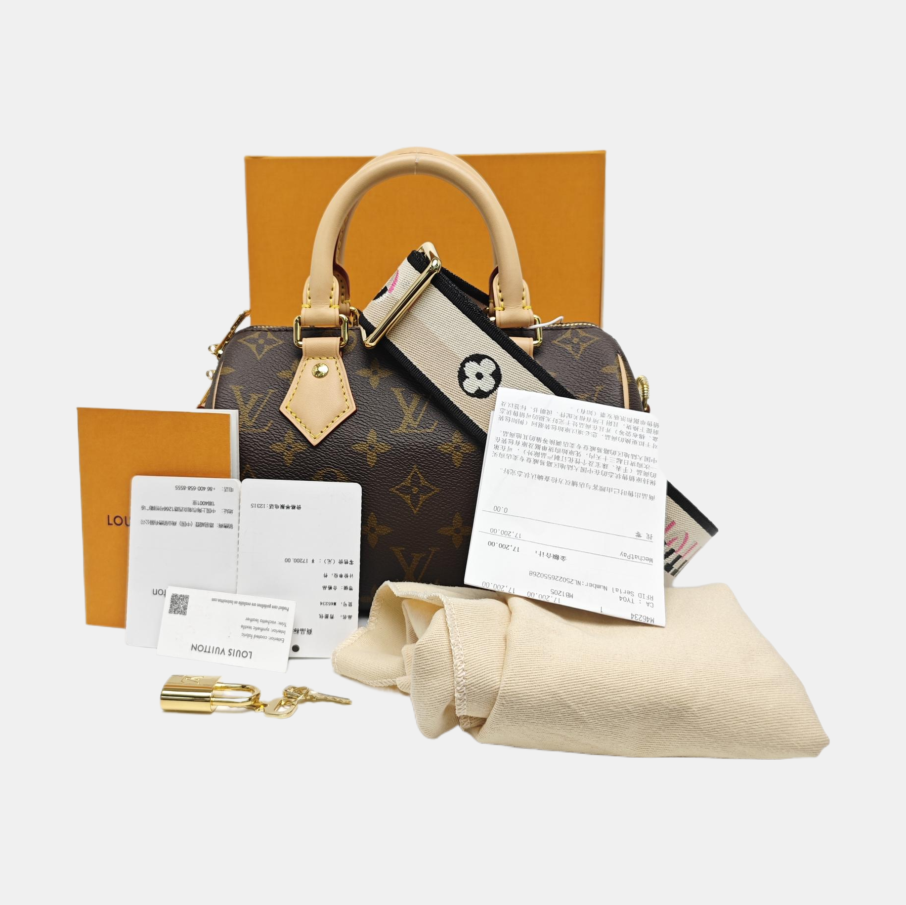 SPEEDY 20 Monogram Coated Canvas Brown