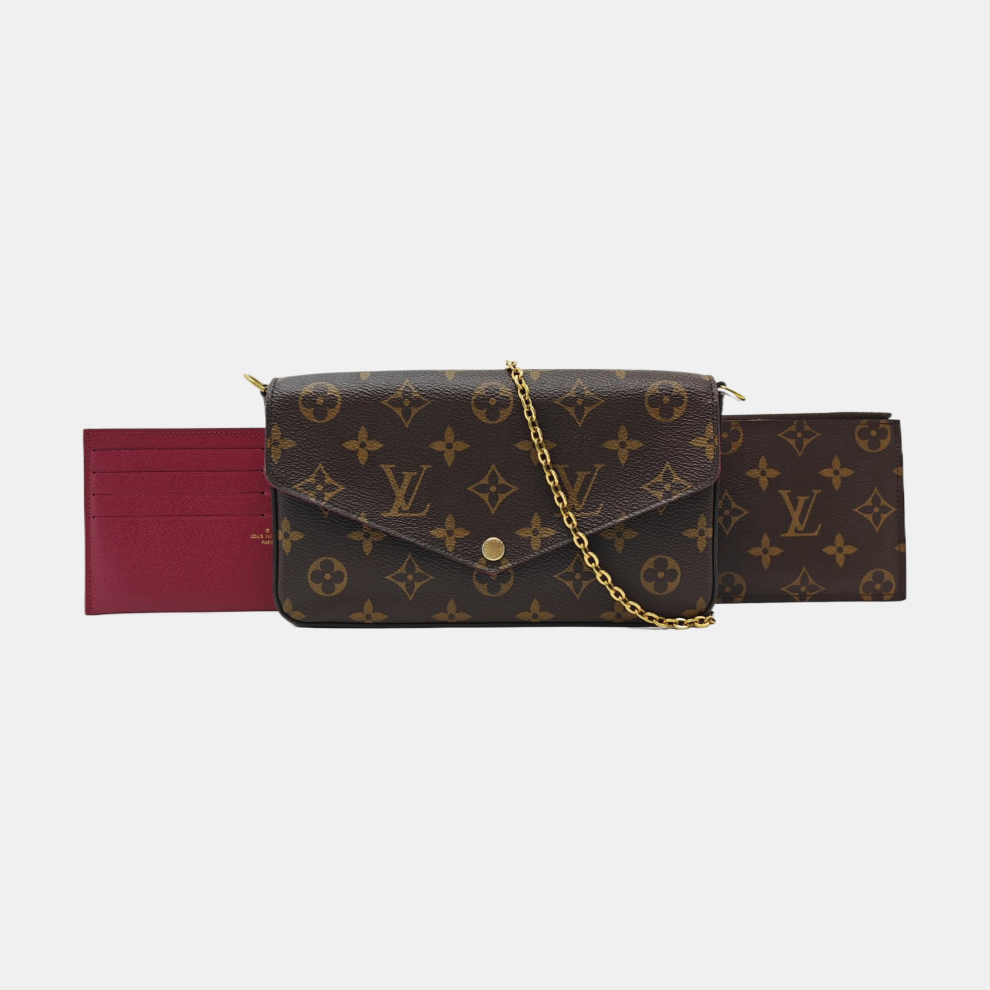 FÉLICIE Monogram Coated Canvas Brown