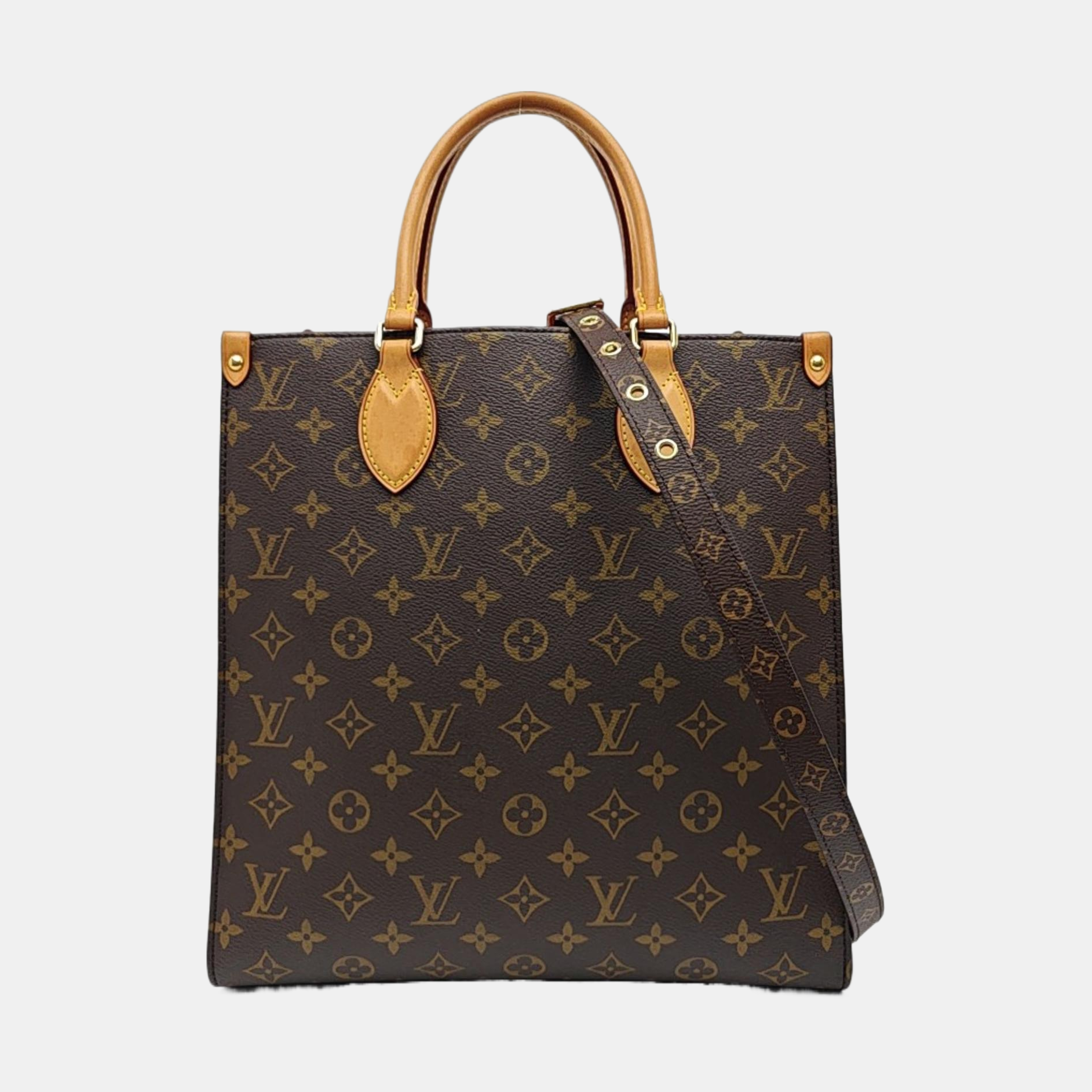 SAC PLAT MM Monogram Coated Canvas Brown