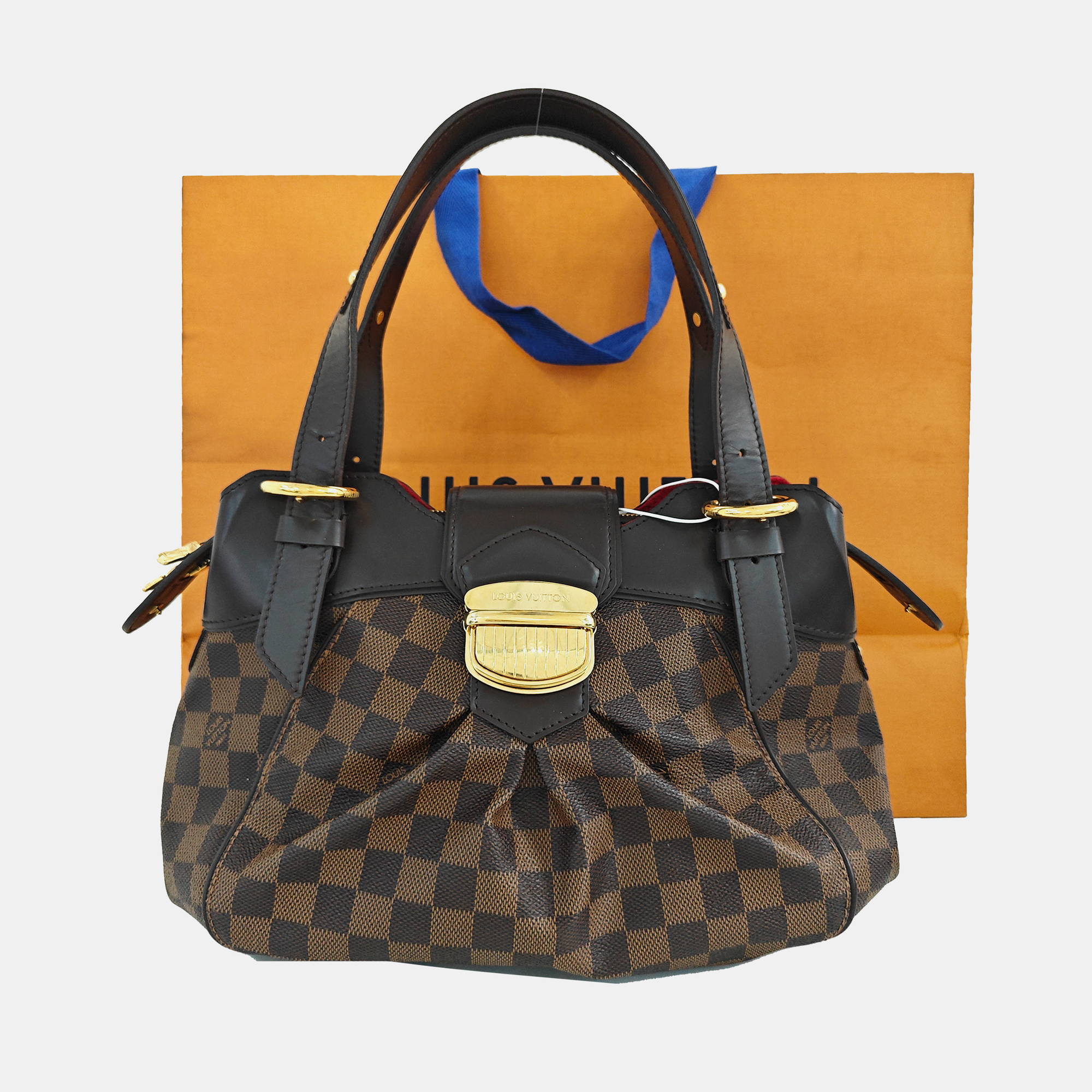 SISTINA PM Damier Ebene Coated Canvas Brown