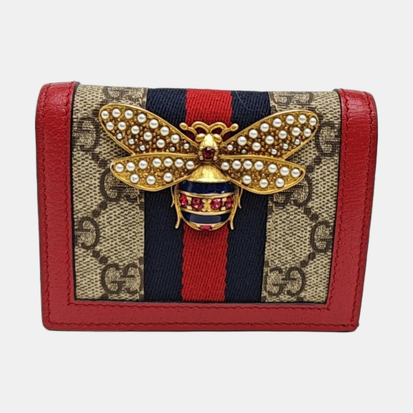 Queen Margaret Monogram Coated Canvas Beige Wallet