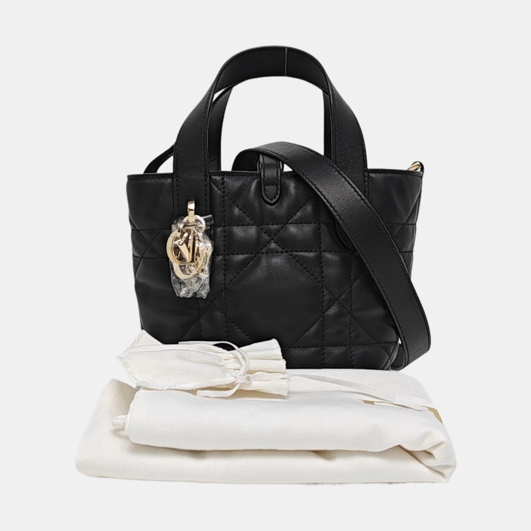 Toujours Nano Cannage Calfskin Black