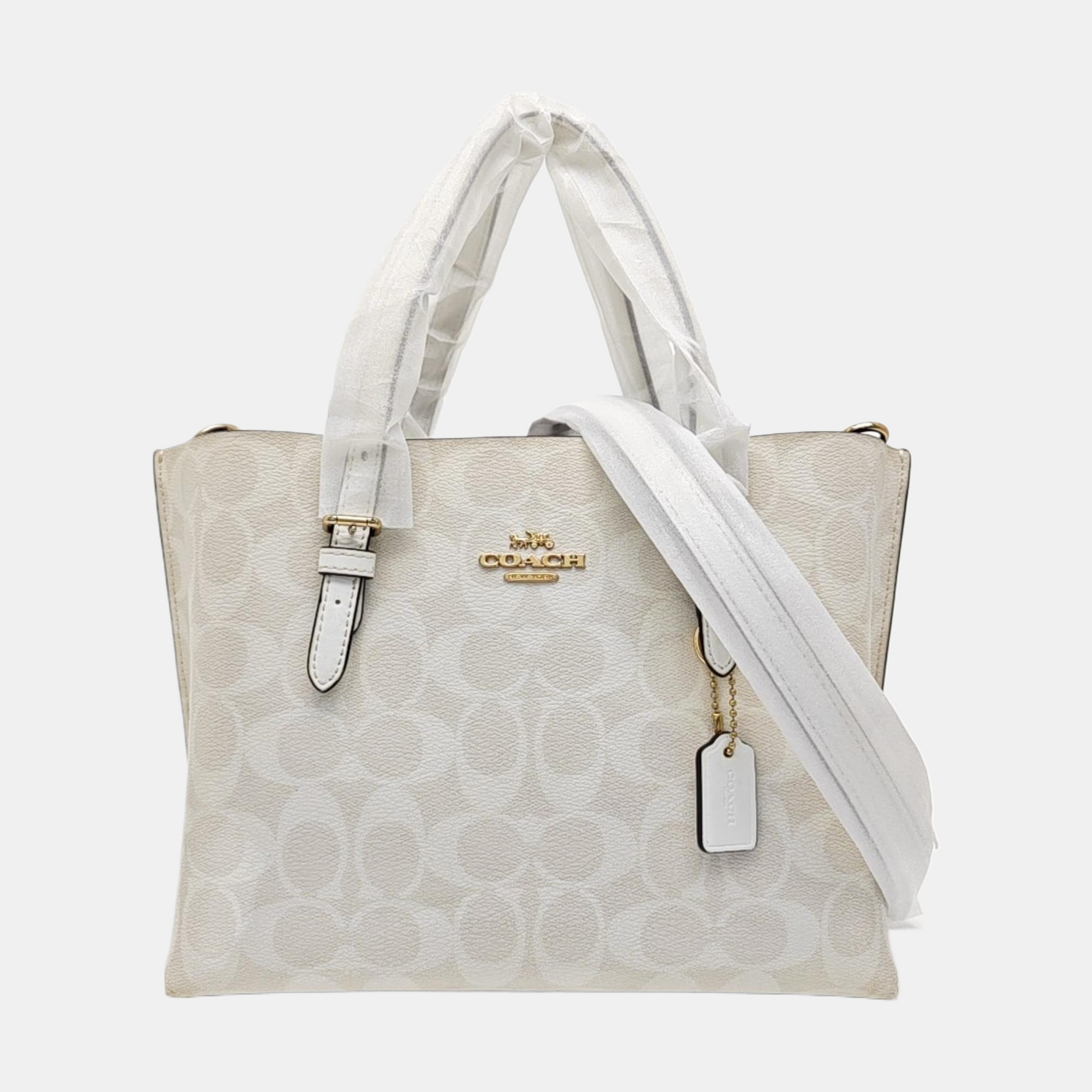 MOLLIE 25 Monogram Coated Canvas White