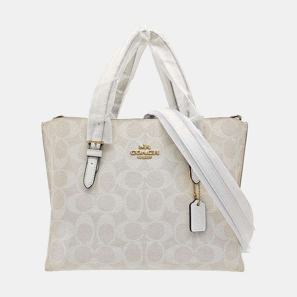 MOLLIE 25 Monogram Coated Canvas White