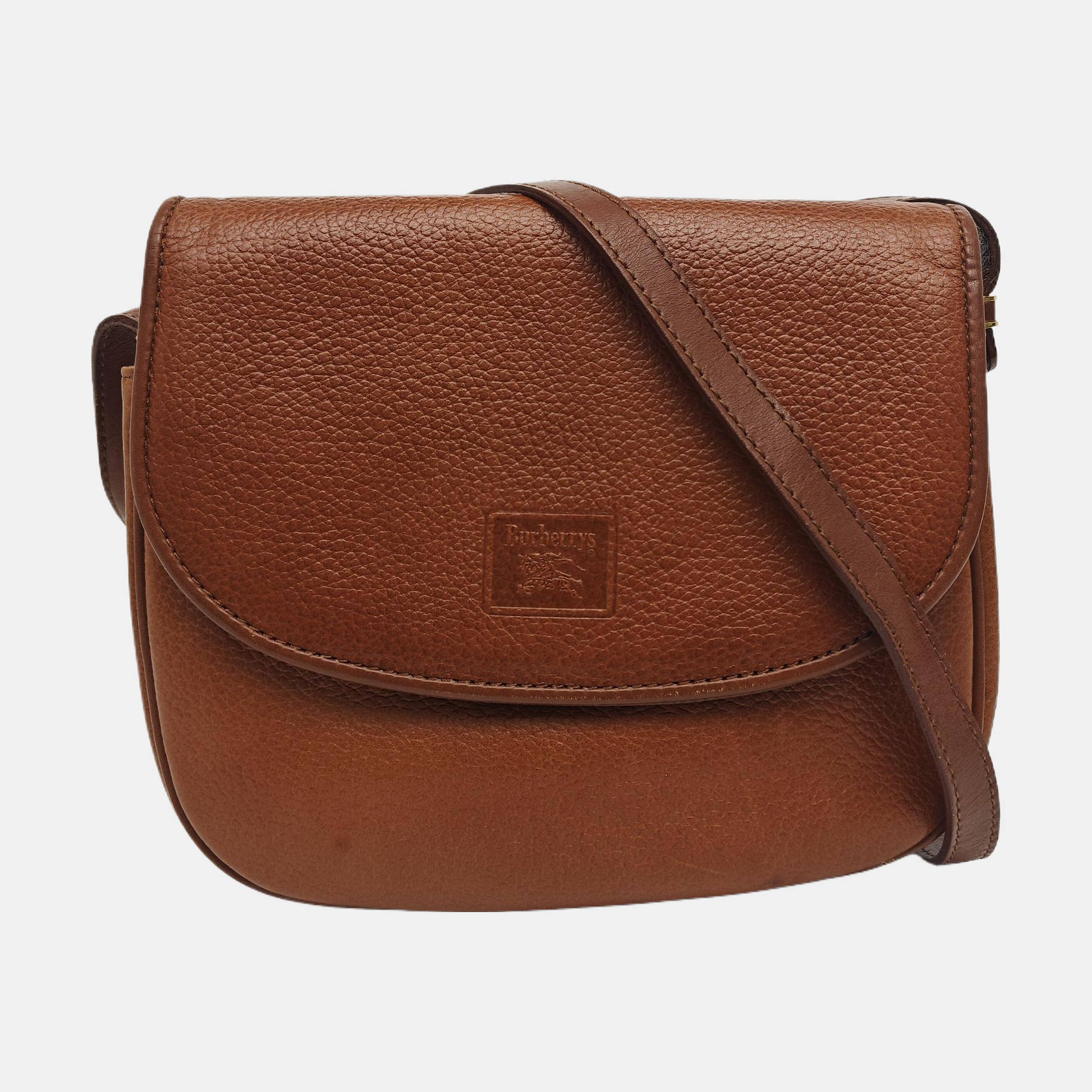 Calfskin Shoulder Bag Brown