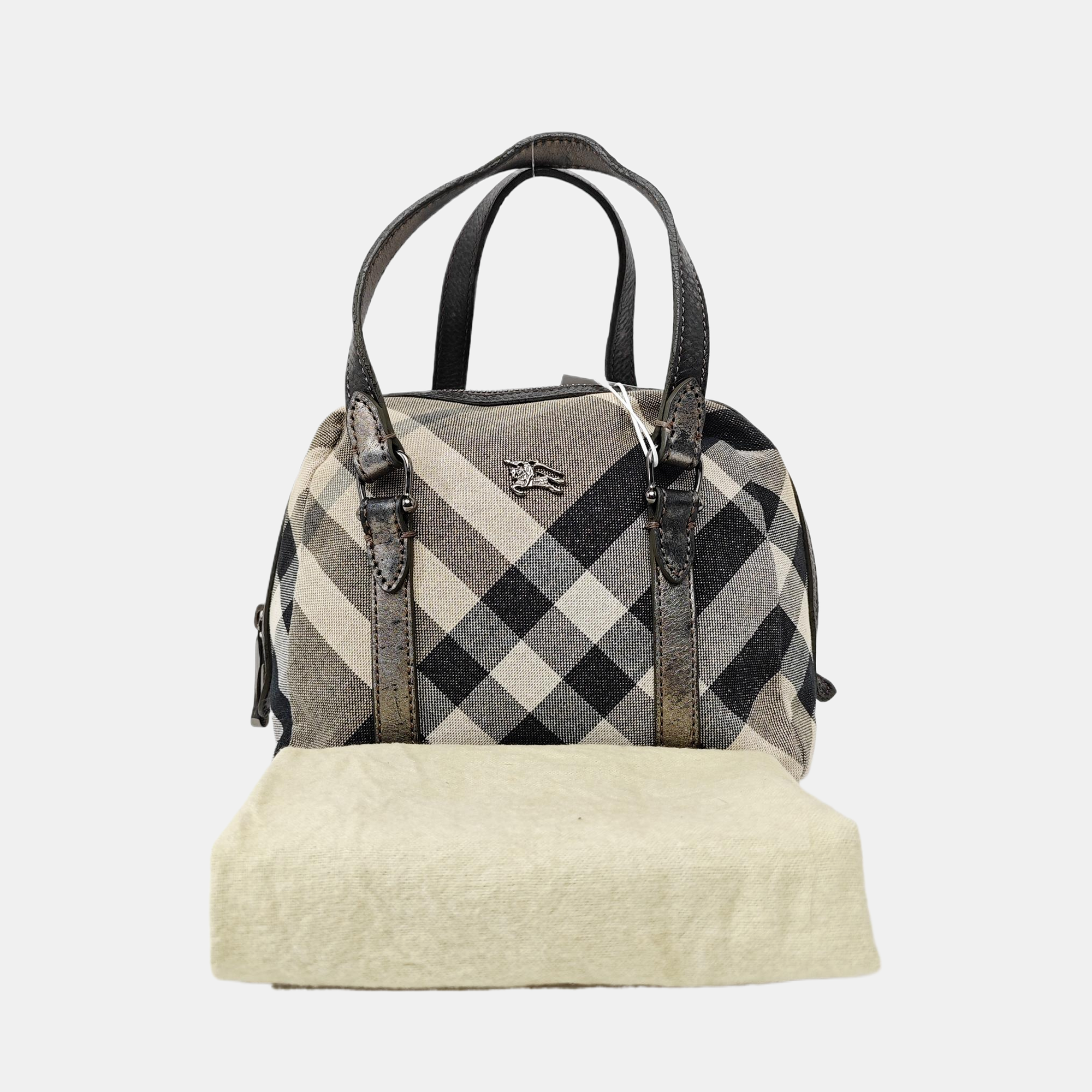 Canvas Top Handle Bag Gray
