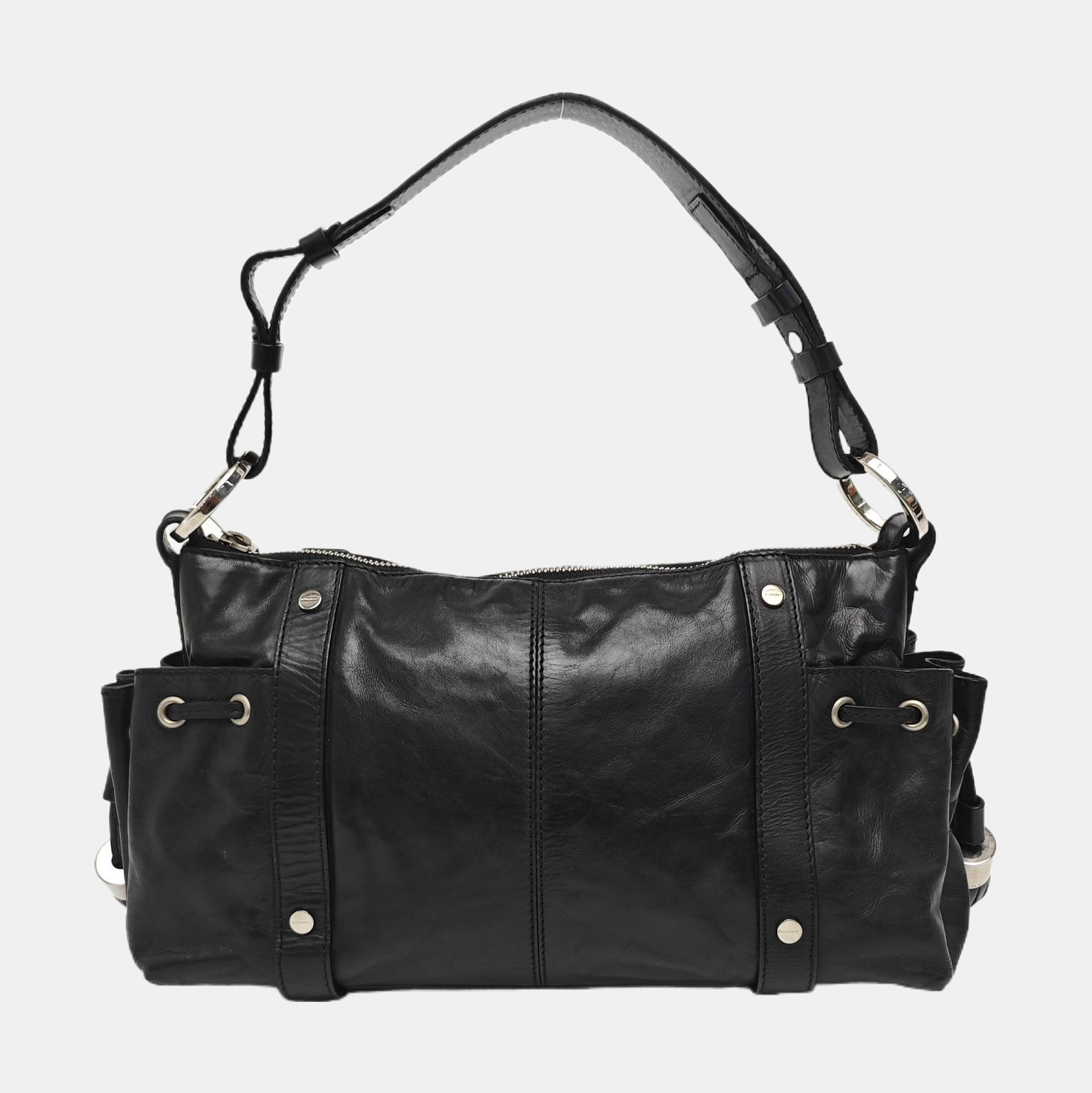 Calfskin Top Handle Bag Black