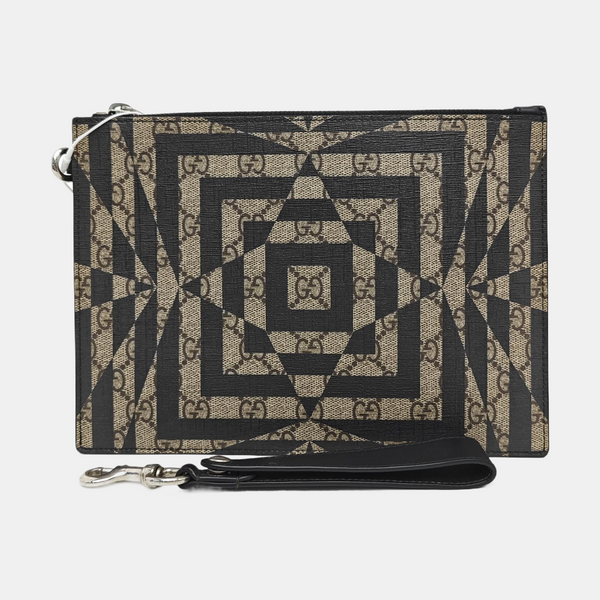 Monogram Coated Canvas Clutch Multicolor
