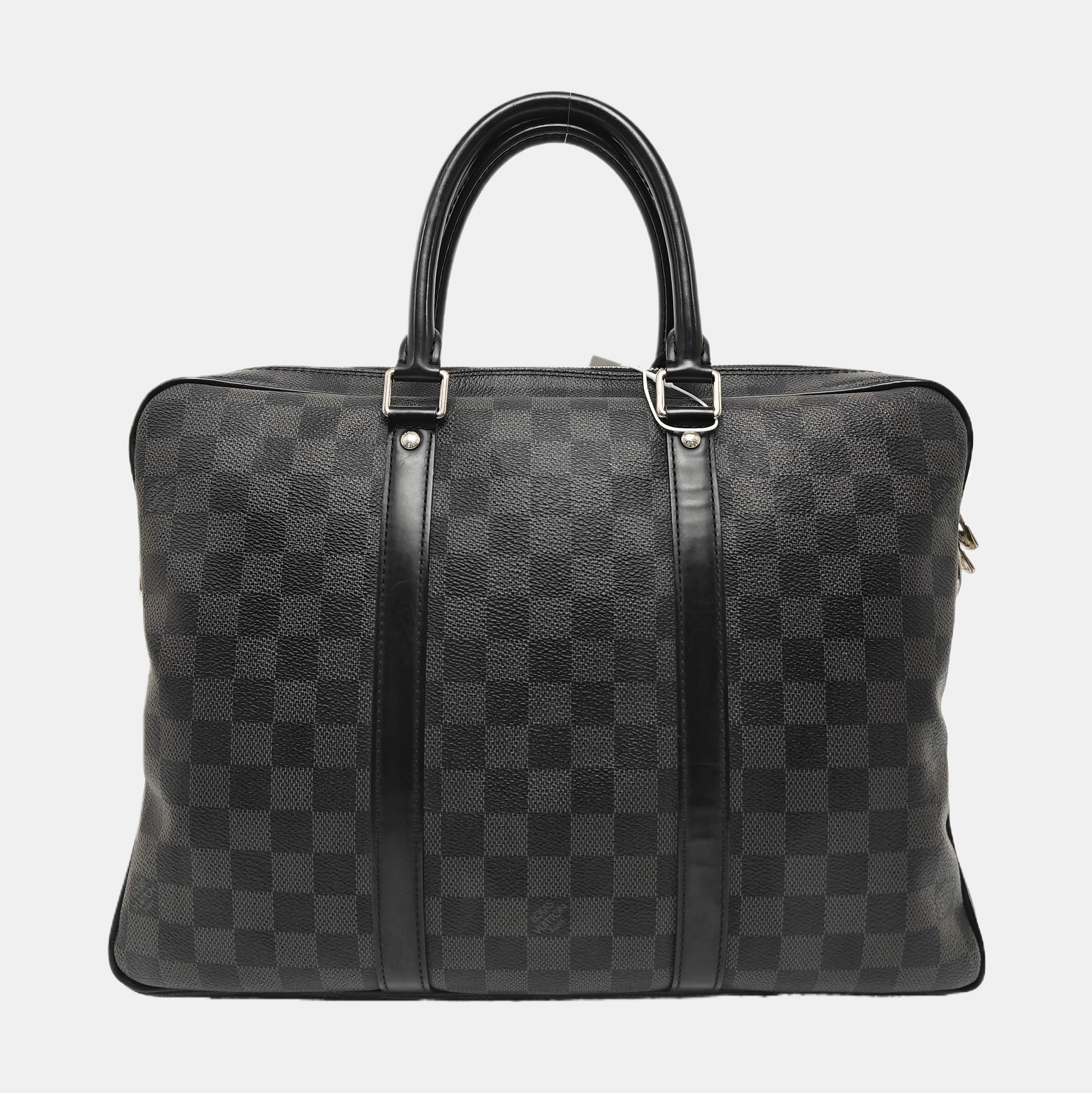 PORTE-DOCUMENTS PM Damier Graphite Coated Canvas Black