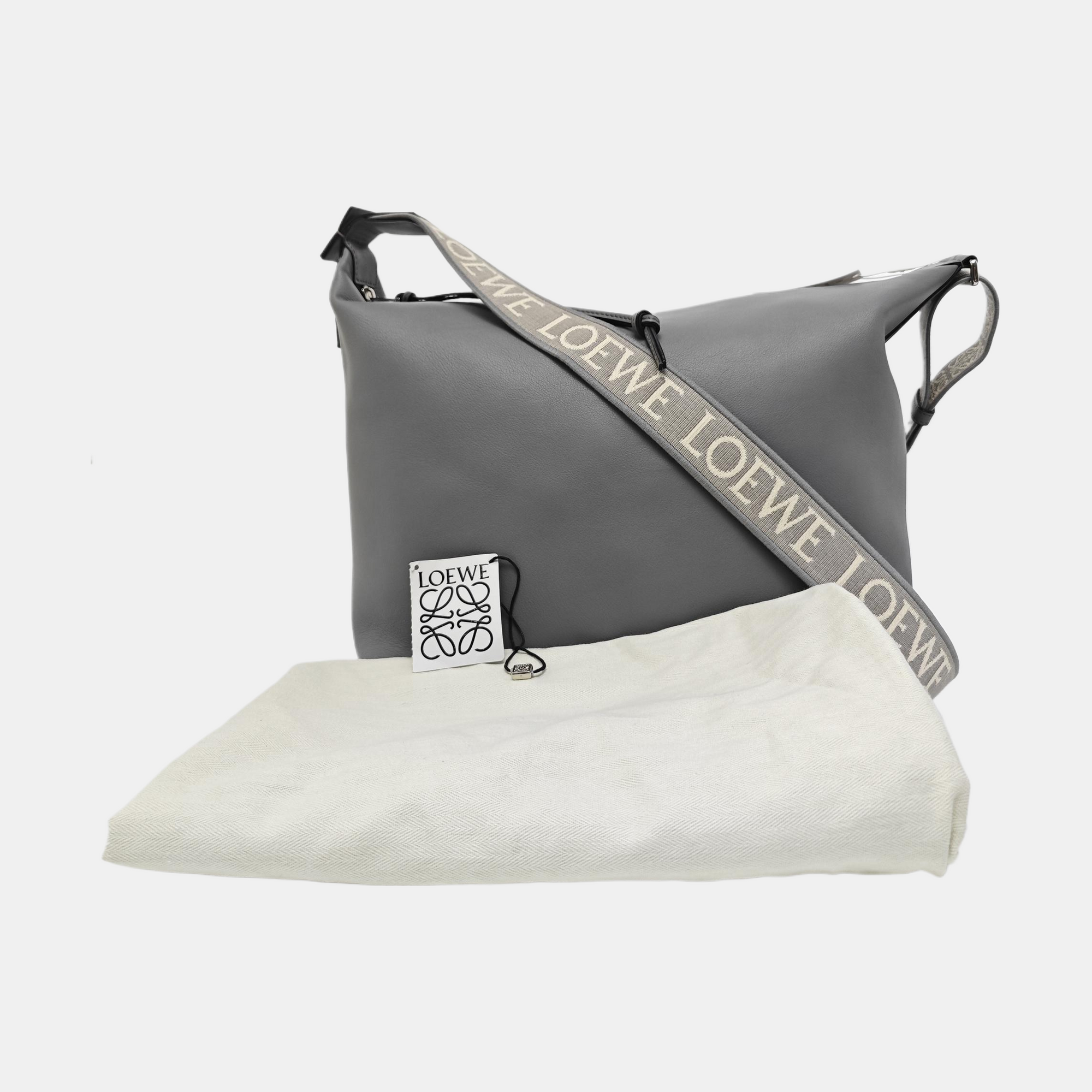 Calfskin Shoulder Bag Gray