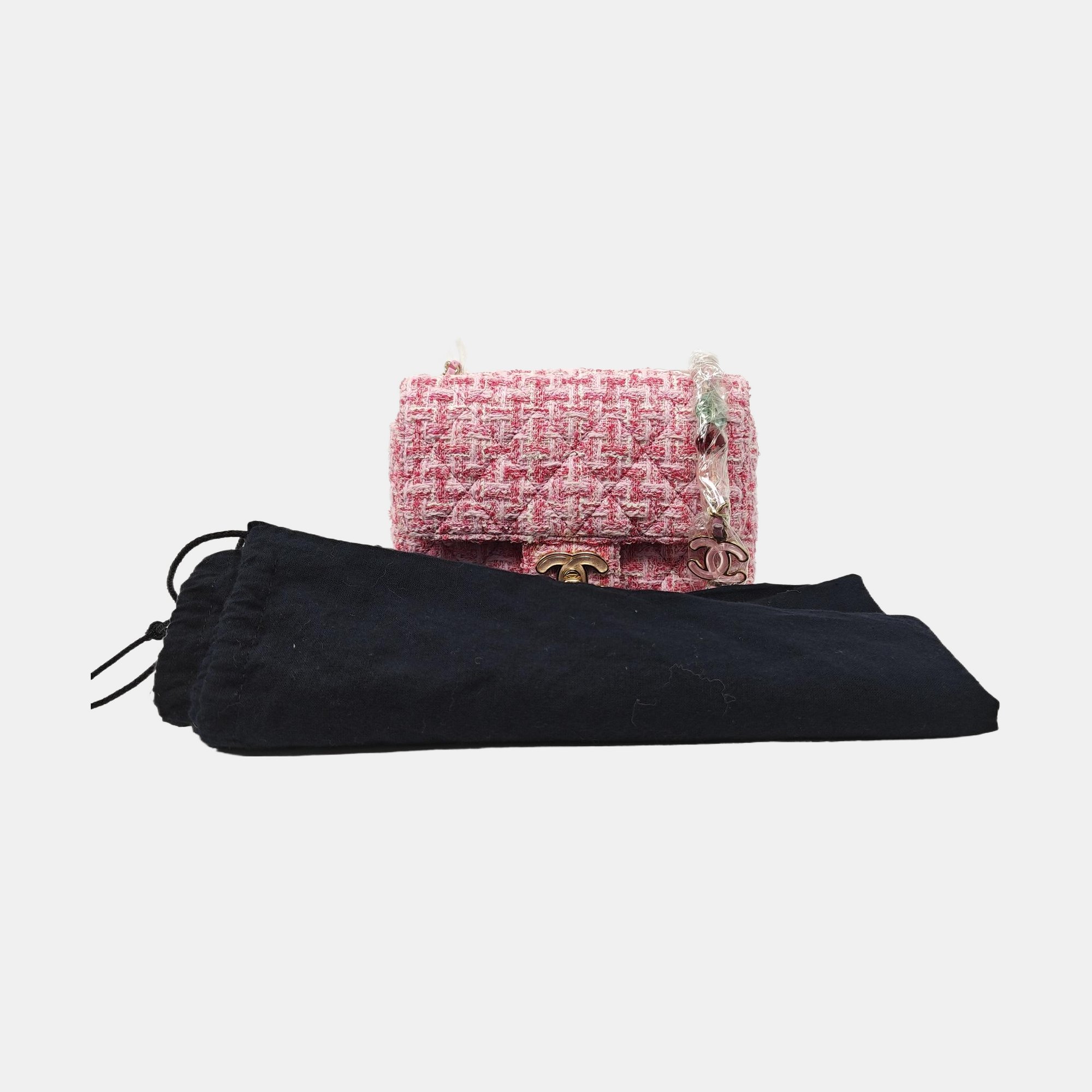 CLASSIC FLAP Mini Quilted Wool Pink