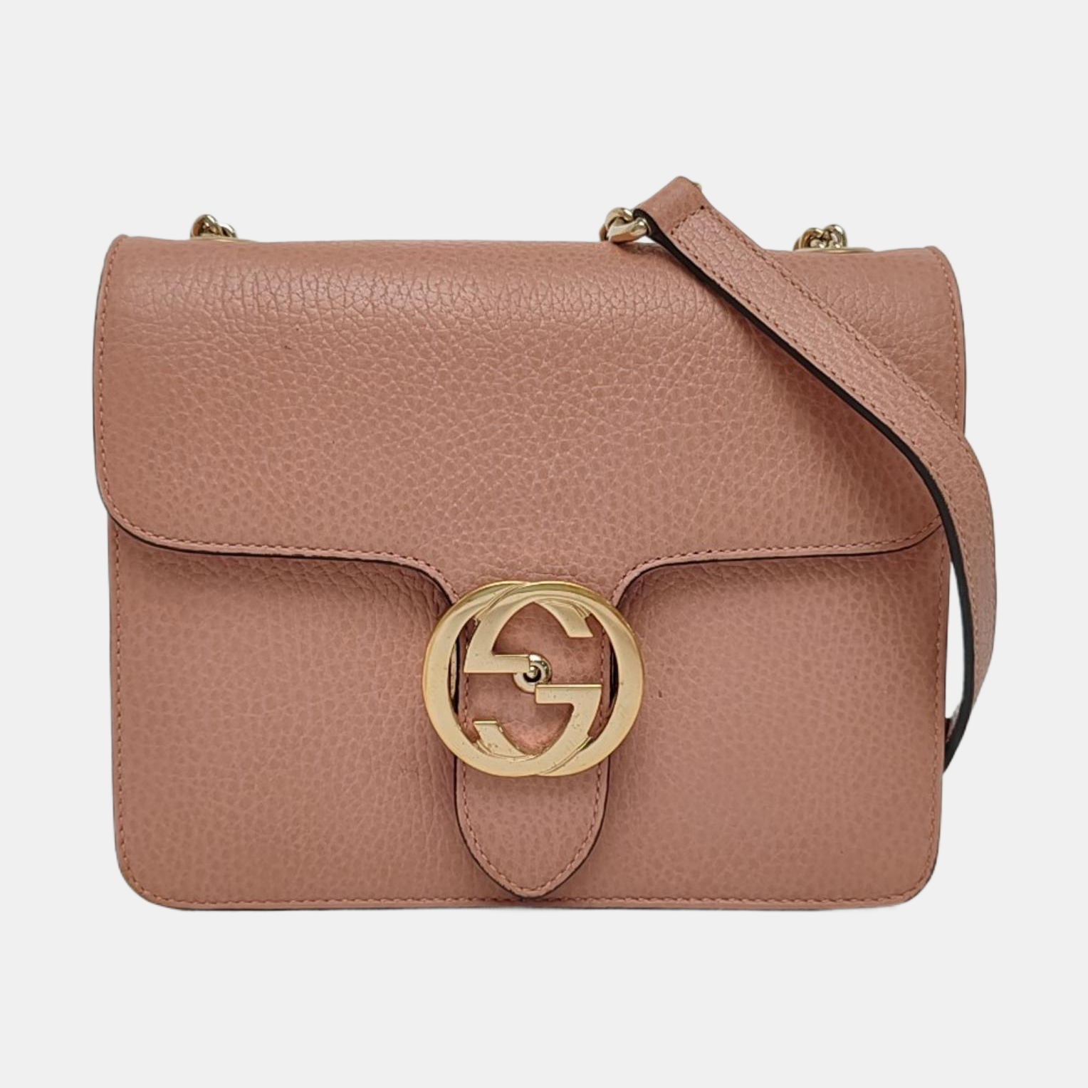 Interlocking G Small Calfskin Pink