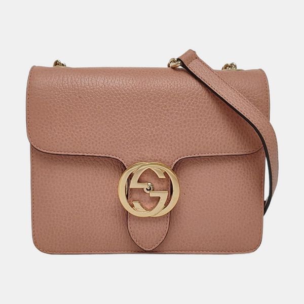 Interlocking G Small Calfskin Pink