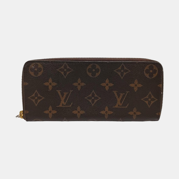 CLÉMENCE Monogram Coated Canvas Brown Wallet