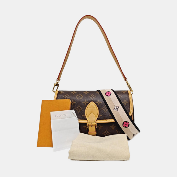 DIANE Monogram Coated Canvas Brown