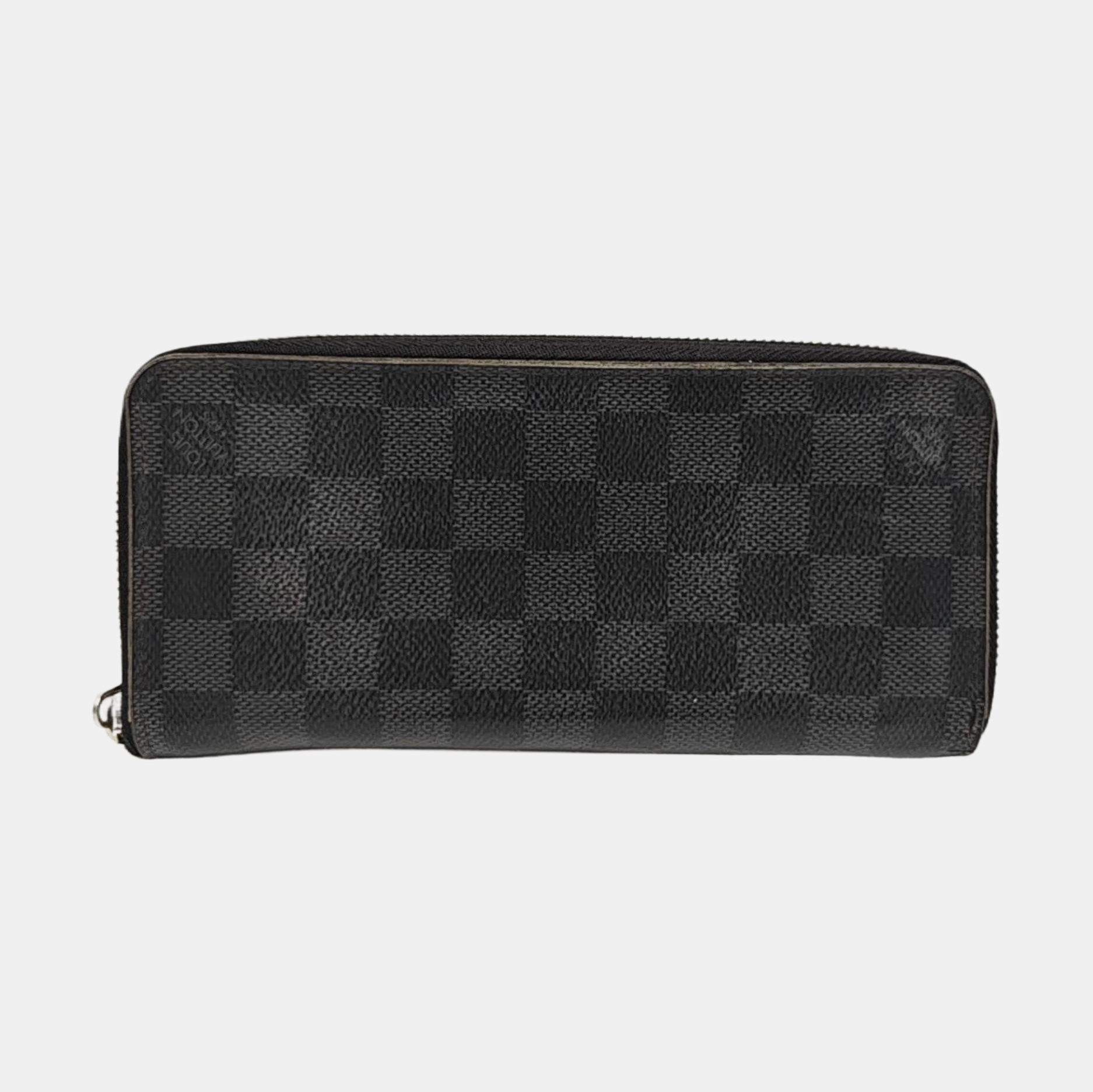 ZIPPY Damier Graphite Coated Canvas Gray Wallet